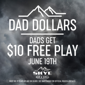 $10 Free Play for Dads on Father's Day